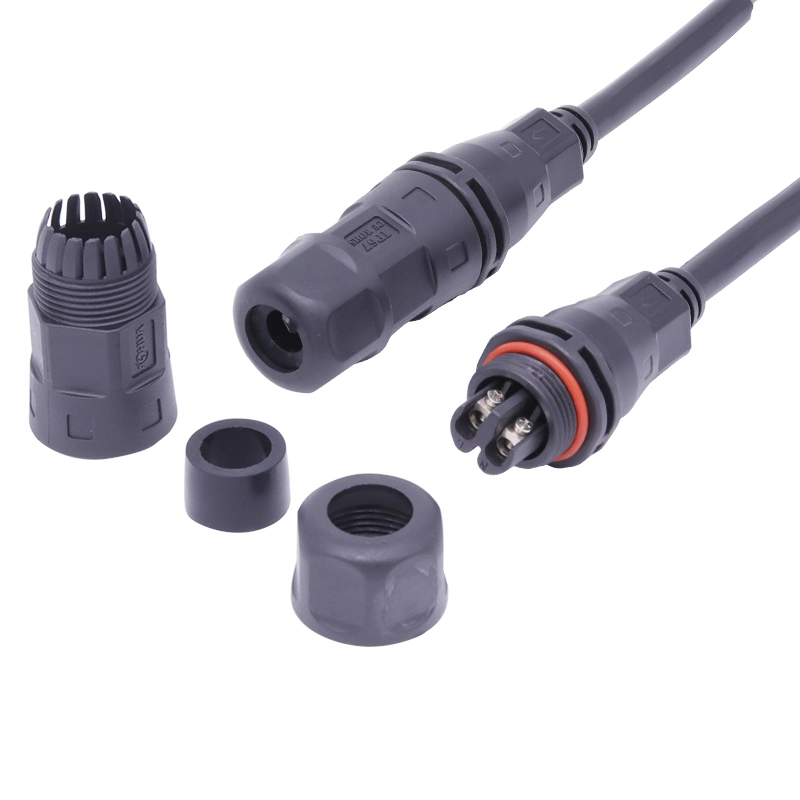 L Type Screw 2 Pin IP65 Waterproof Power Cable Connector for Street Light