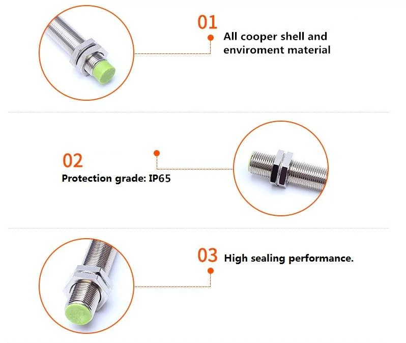 M8 NPN Type Proximity Sensor Switch Connector 1mm Detect Distance Without Cable