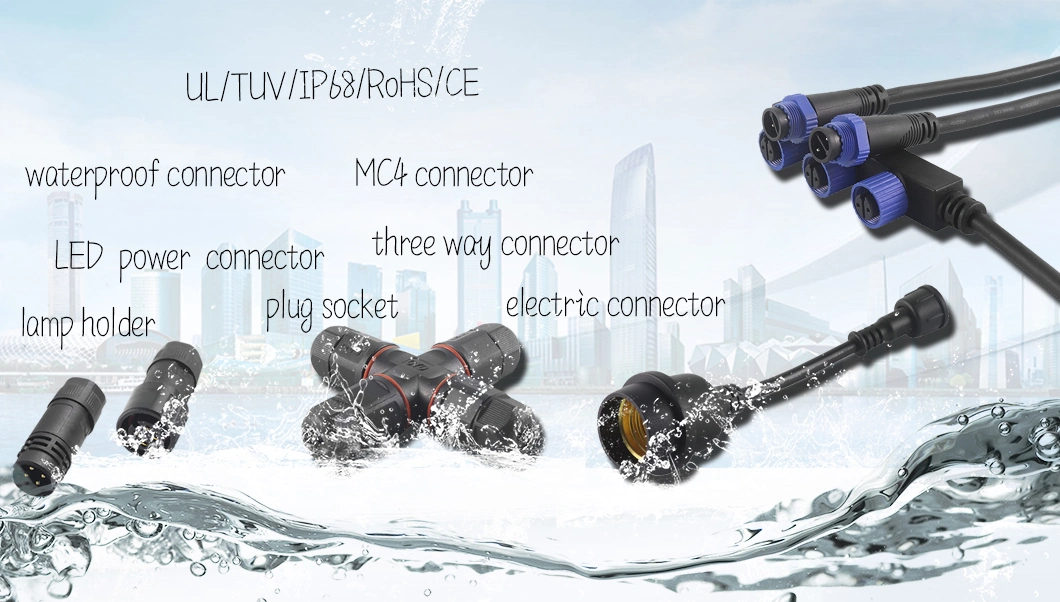 Bett High Quality IP67/IP68 Waterproof 3 Way Y Type 2pin 4pin 6pin Connectors