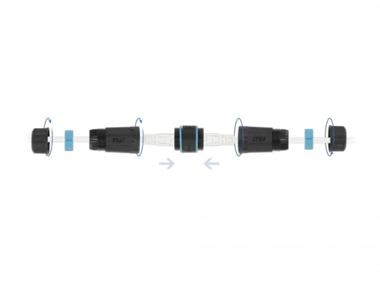 Connecteur RJ45 de haute qualité Cat5e prise réseau connecteur de câble 8 broches connecteur étanche IP68 pour l'extérieur